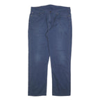 LEVI'S Mens Regular Blue Cotton Blend Regular Leg Trousers W38 L32 Zip Closure