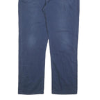 LEVI'S Mens Regular Blue Cotton Blend Regular Leg Trousers W38 L32 Zip Closure
