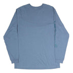 CARHARTT Mens Blue Long Sleeve Crew Neck Cotton T-Shirt L Sleeve Logo