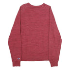 CHAMPION Mens Red Sweatshirt Crew Neck L Cotton Blend Pullover Comfortable Fit