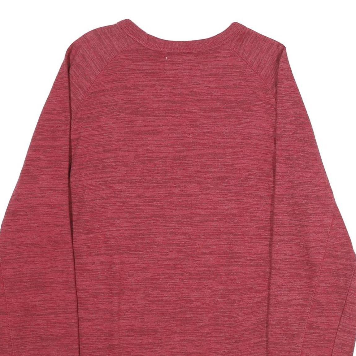 CHAMPION Mens Red Sweatshirt Crew Neck L Cotton Blend Pullover Comfortable Fit