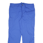 CARHARTT Mens Relaxed Blue Cotton Blend Zip Trousers W40 L33 Workwear Casual