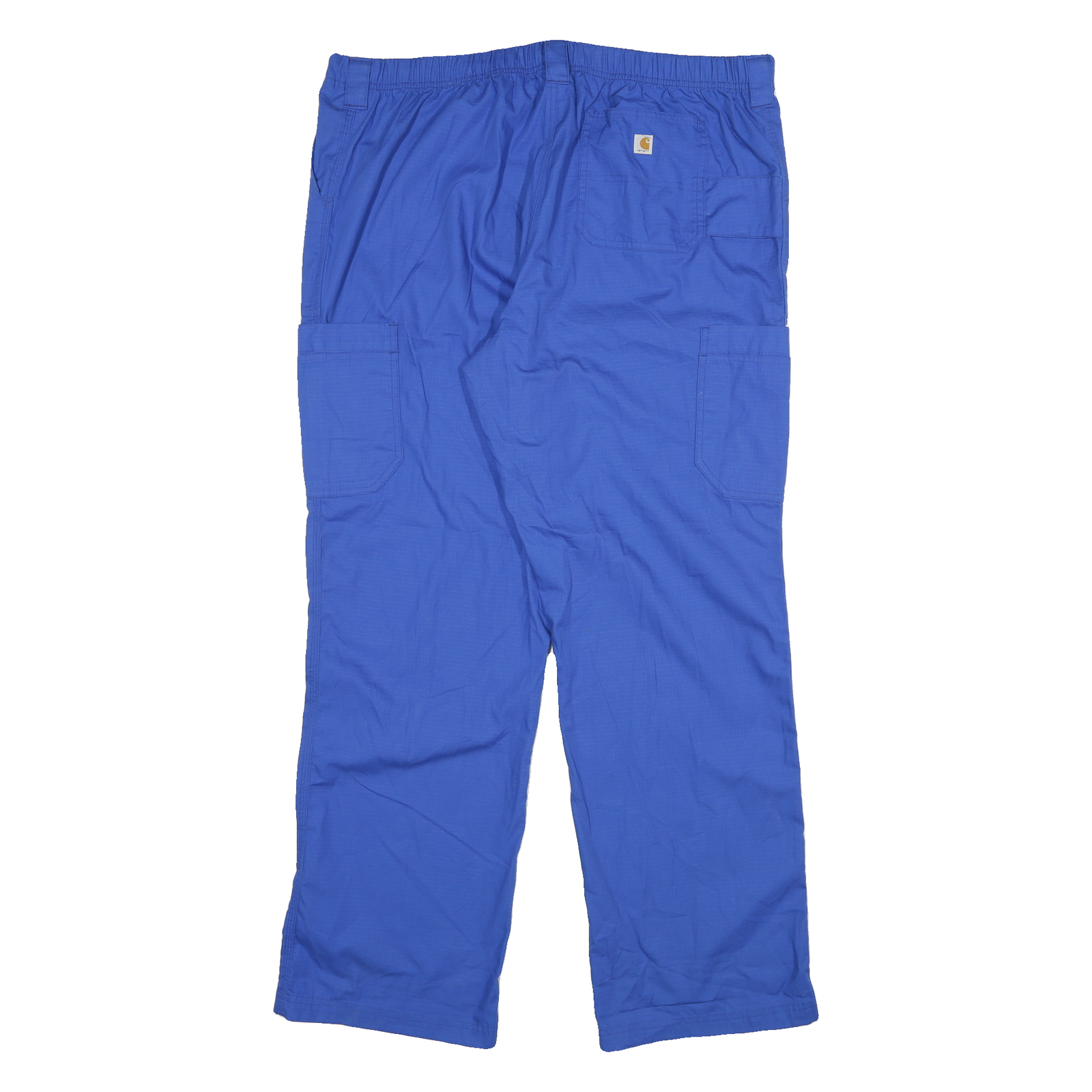 CARHARTT Mens Relaxed Blue Cotton Blend Zip Trousers W40 L33 Workwear Casual