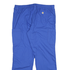CARHARTT Mens Relaxed Blue Cotton Blend Zip Trousers W40 L33 Workwear Casual