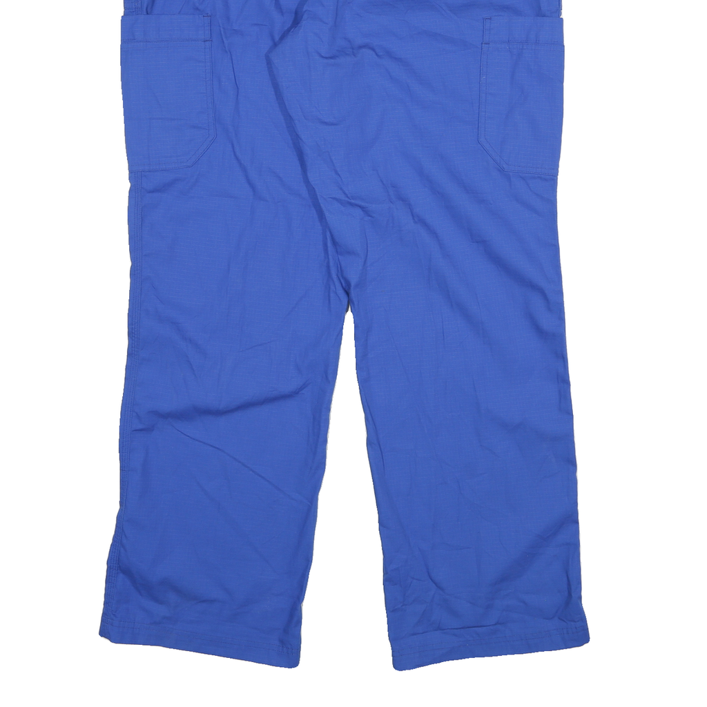 CARHARTT Mens Relaxed Blue Cotton Blend Zip Trousers W40 L33 Workwear Casual