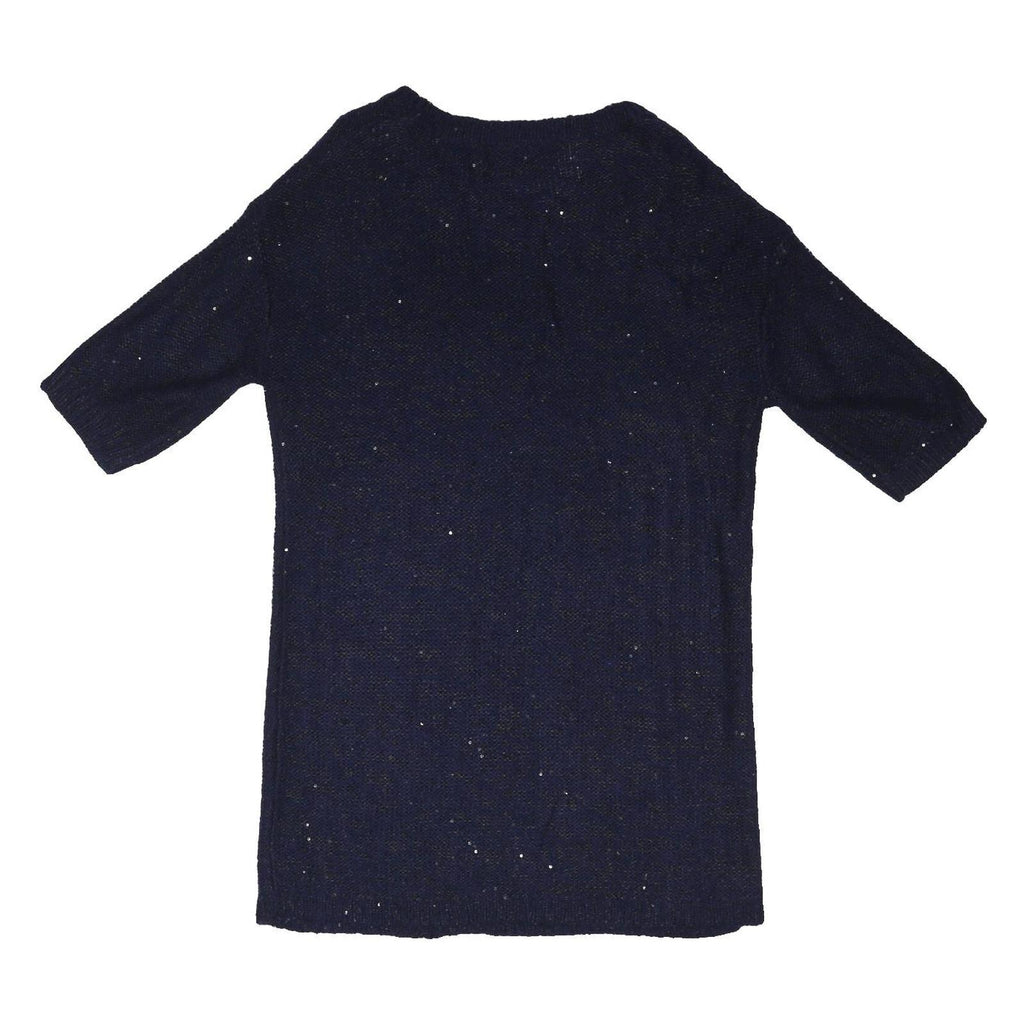 DOROTHY PERKINS Womens Blue Day Dress Cotton Blend Knee Length 3/4 Sleeve L