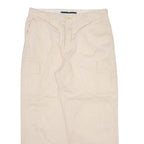 NAUTICA Cargo Mens Trousers Cream Relaxed Straight W36 L30