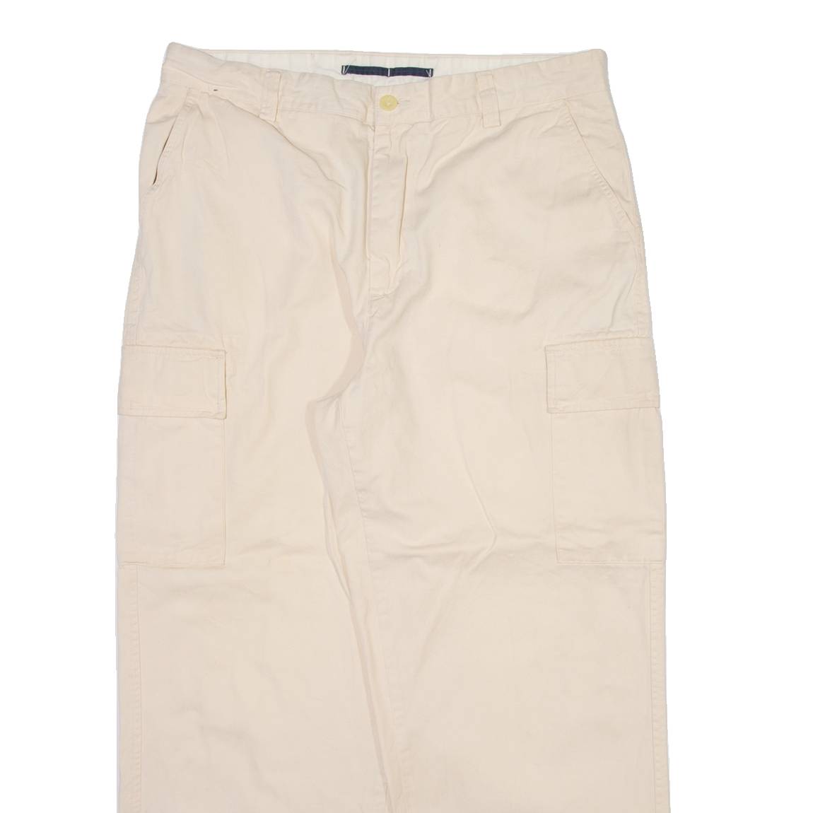 NAUTICA Cargo Mens Trousers Cream Relaxed Straight W36 L30