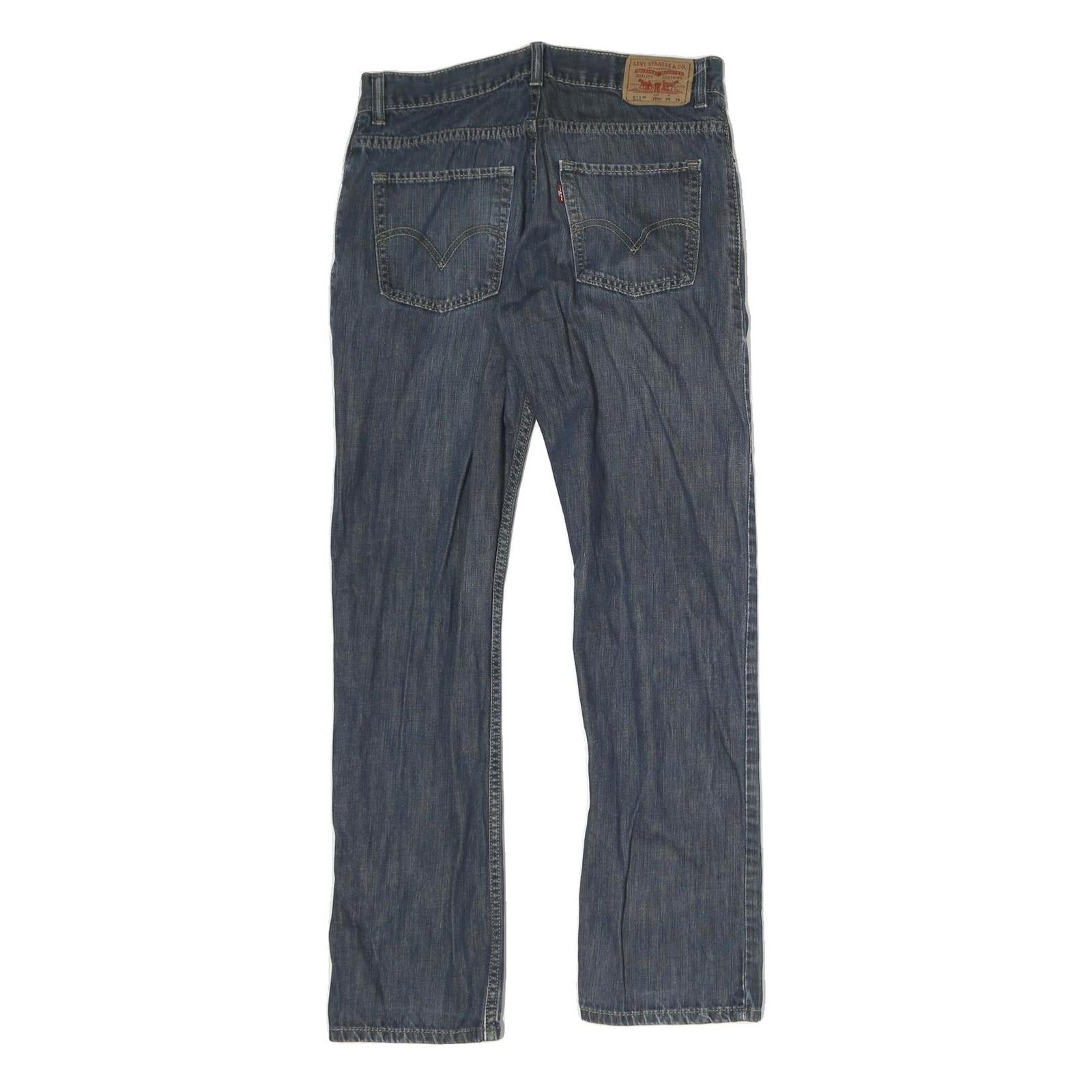 LEVI'S 511 Mens Jeans Blue Regular Skinny Denim Medium W29 L29 Classic Fit Zip