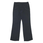 KAREN MILLEN Womens Acetate Black Relaxed Straight Trousers W32 L34 Stylish Zip