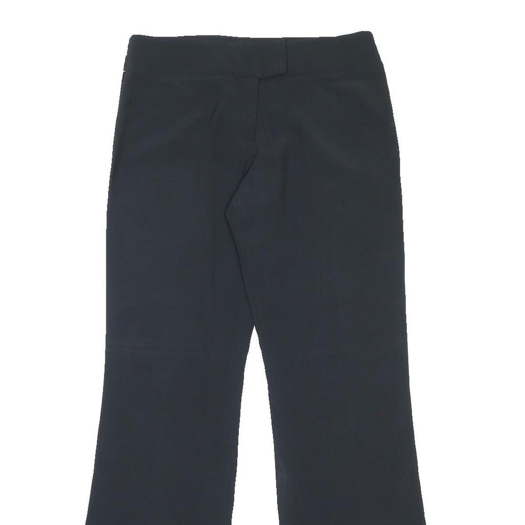 KAREN MILLEN Womens Acetate Black Relaxed Straight Trousers W32 L34 Stylish Zip