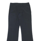 KAREN MILLEN Womens Acetate Black Relaxed Straight Trousers W32 L34 Stylish Zip