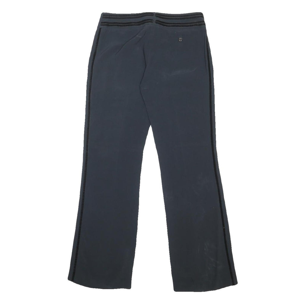 KAREN MILLEN Womens Acetate Black Relaxed Straight Trousers W32 L34 Stylish Zip