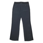 KAREN MILLEN Womens Acetate Black Relaxed Straight Trousers W32 L34 Stylish Zip