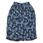 Womens Flare Skirt Blue Midi Floral M
