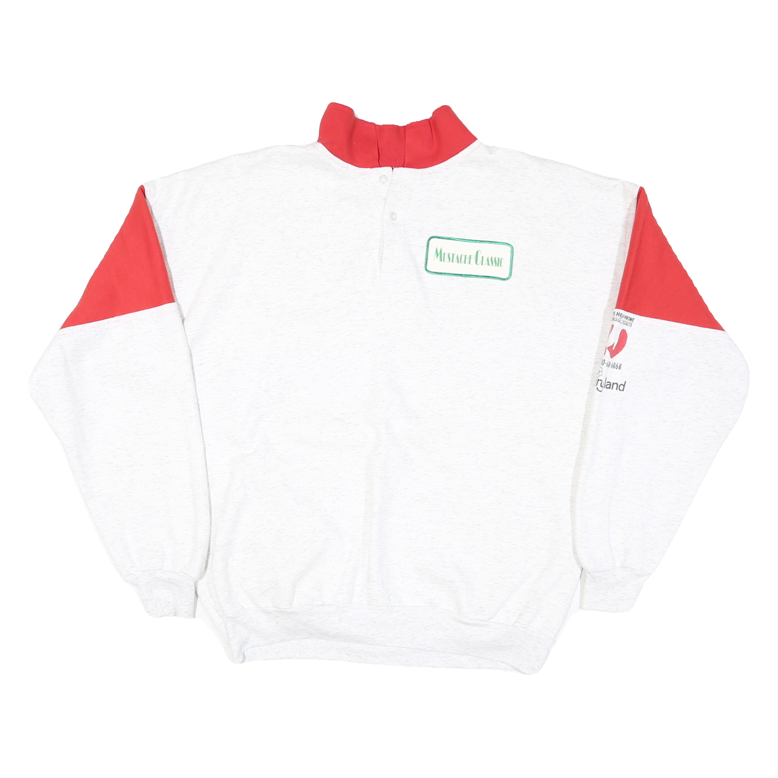 SOFTWEAR Mens White & Red Mustache Classic Golf Pullover XL Casual