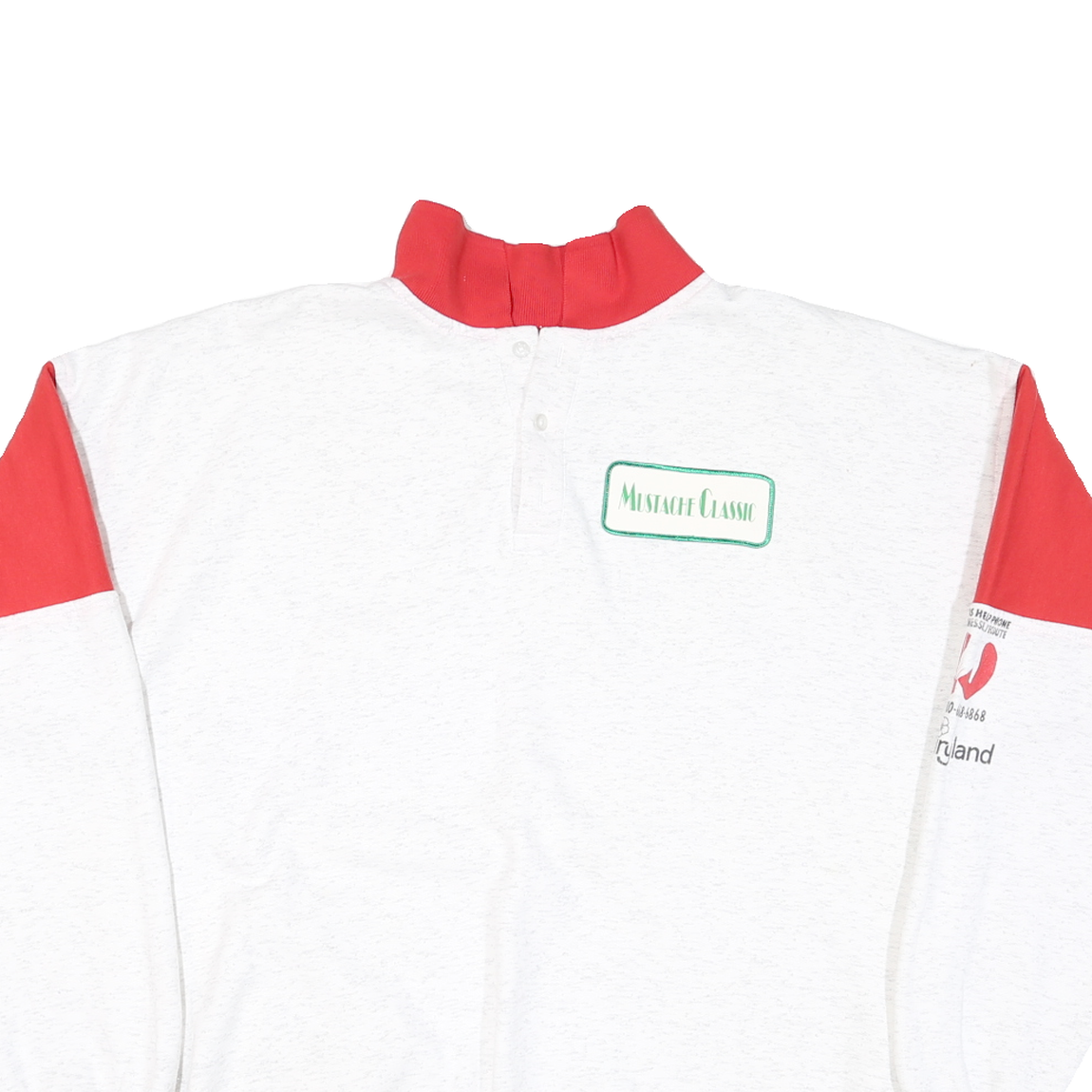 SOFTWEAR Mens White & Red Mustache Classic Golf Pullover XL Casual