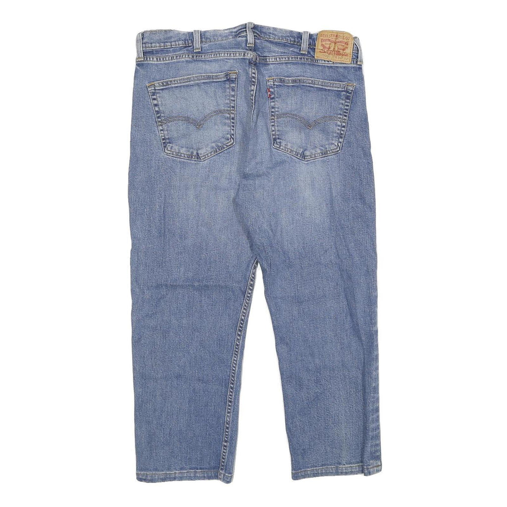 LEVI'S 505 Mens Jeans Blue Regular Straight Denim Medium W34 L24 Classic Fit Zip