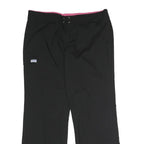 MOBB Womens Black Regular Fit Straight Trousers W36 L31 Cotton Blend Zip