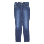 LEVI'S 721 High Rise BIG E Womens Jeans Blue Slim Skinny Stone Wash W27 L28