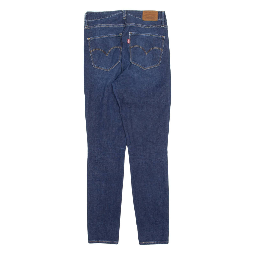 LEVI'S 721 High Rise BIG E Womens Jeans Blue Slim Skinny Stone Wash W27 L28