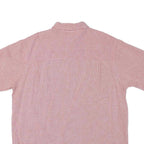 CHAPS Mens Red Check Shirt XL Button Down Casual Cotton Blend Short Sleeve