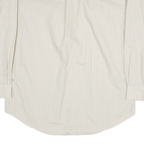 NAUTICA Mens Cream & Blue Check Shirt L Button Collar Cotton Blend Casual