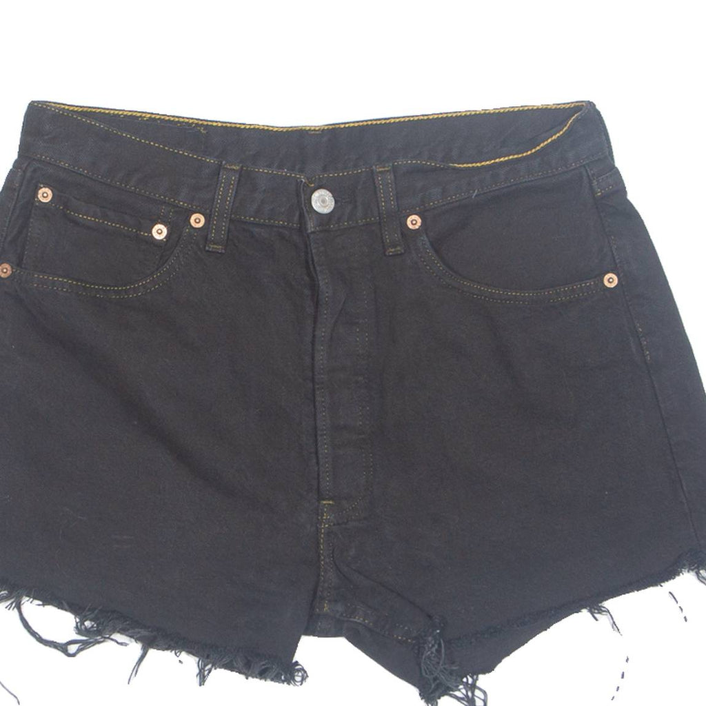 LEVI'S Womens Denim Shorts Black M W30