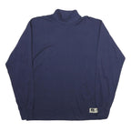 RUSSELL ATHLETIC Mens Blue Long Sleeve High Neck Cotton T-Shirt M