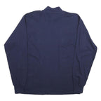 RUSSELL ATHLETIC Mens Blue Long Sleeve High Neck Cotton T-Shirt M