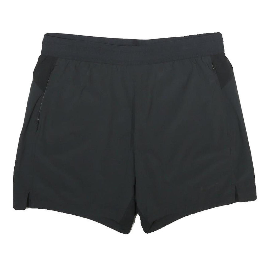 NIKE Mens Casual Black Sports Shorts L W34 Polyester Blend Drawstring Pockets