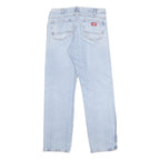 DICKIES Mens Blue Regular Straight Denim Light Cotton Jeans W32 L32 Classic Zip