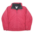 COLUMBIA Womens Red Nylon Jacket XL Zip Outdoor Plain Lightweight Waterproof