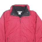COLUMBIA Womens Red Nylon Jacket XL Zip Outdoor Plain Lightweight Waterproof