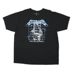 METALICA Mens Black Ride The Lightning Graphic T-Shirt 2XL Short Sleeve Crew