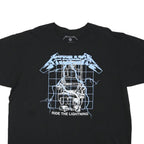 METALICA Mens Black Ride The Lightning Graphic T-Shirt 2XL Short Sleeve Crew