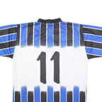 MARKA SPORT Mens Blue & Black FC W3 Graphic T-Shirt L Short Sleeve V-Neck