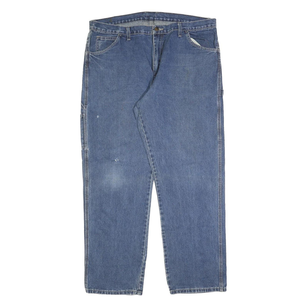 DICKIES Mens Jeans Blue Regular Straight Denim Medium W40 L32 Workwear Durable