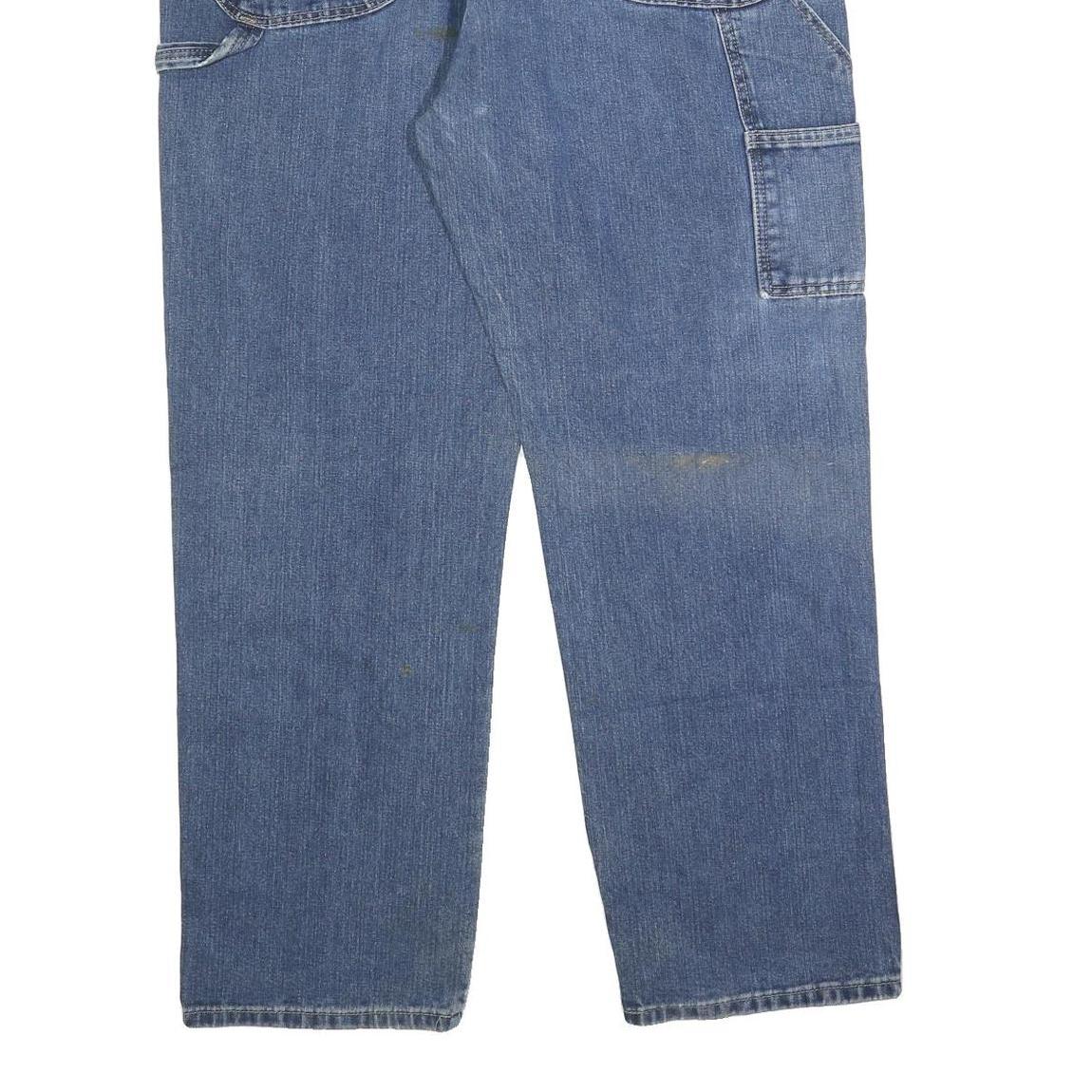 DICKIES Mens Jeans Blue Regular Straight Denim Medium W40 L32 Workwear Durable