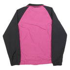 REEBOK Womens Pink & Black Jacket Polyester Blend Zip UK 10 Casual Sportswear