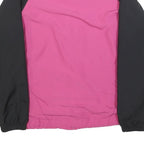 REEBOK Womens Pink & Black Jacket Polyester Blend Zip UK 10 Casual Sportswear