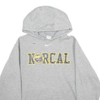 NIKE Mens Grey Norcal Graphic Pullover Hoodie M Cotton Blend Casual Sweatshirt