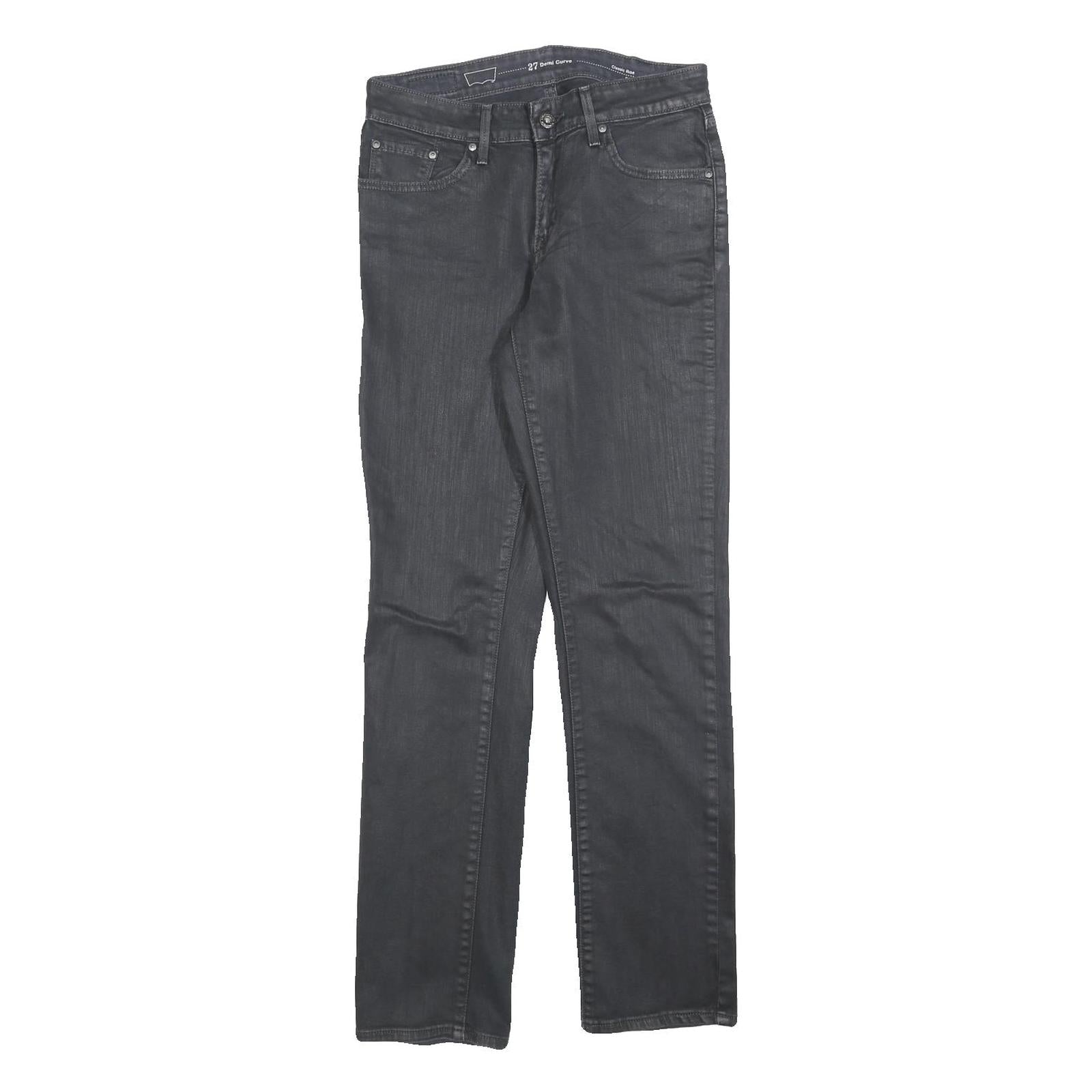 LEVI'S Womens Slim Black Denim Jeans Zip W27 L32 Classic Fit Stretch