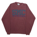 LEE Mens Maroon SMC Nursing Crew Neck L Cotton Blend Sweatshirt Heavyweight