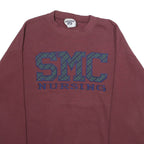 LEE Mens Maroon SMC Nursing Crew Neck L Cotton Blend Sweatshirt Heavyweight