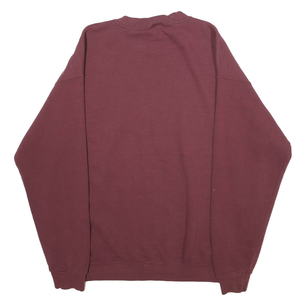 LEE Mens Maroon SMC Nursing Crew Neck L Cotton Blend Sweatshirt Heavyweight
