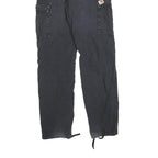 CARHARTT Mens Regular Fit Black Cotton Blend Cargo Trousers W30 L32 Workwear