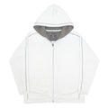 CHAMPION Mens White Hoodie Full Zip M Cotton Blend Casual Sportswear