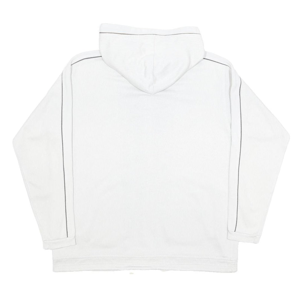 CHAMPION Mens White Hoodie Full Zip M Cotton Blend Casual Sportswear