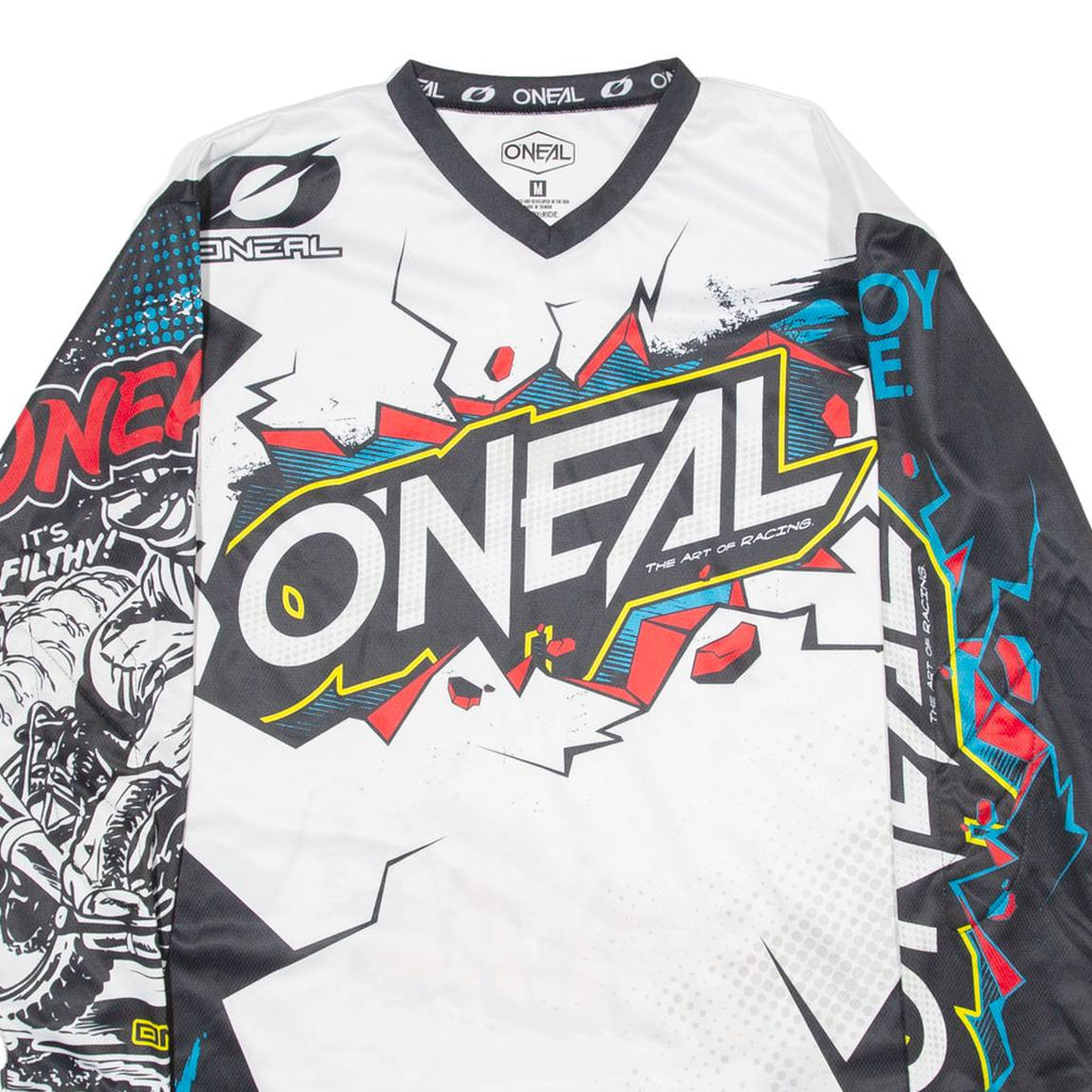 O'NEAL MX Mens T-Shirt White Long Sleeve M